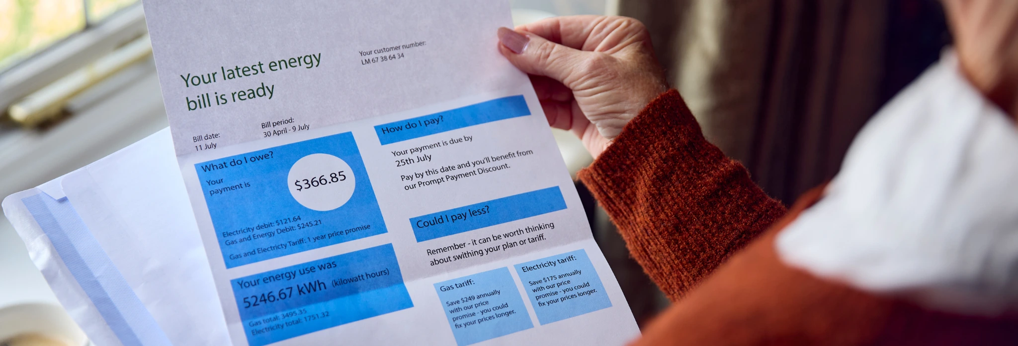 Τιμολόγιο ρεύματος.