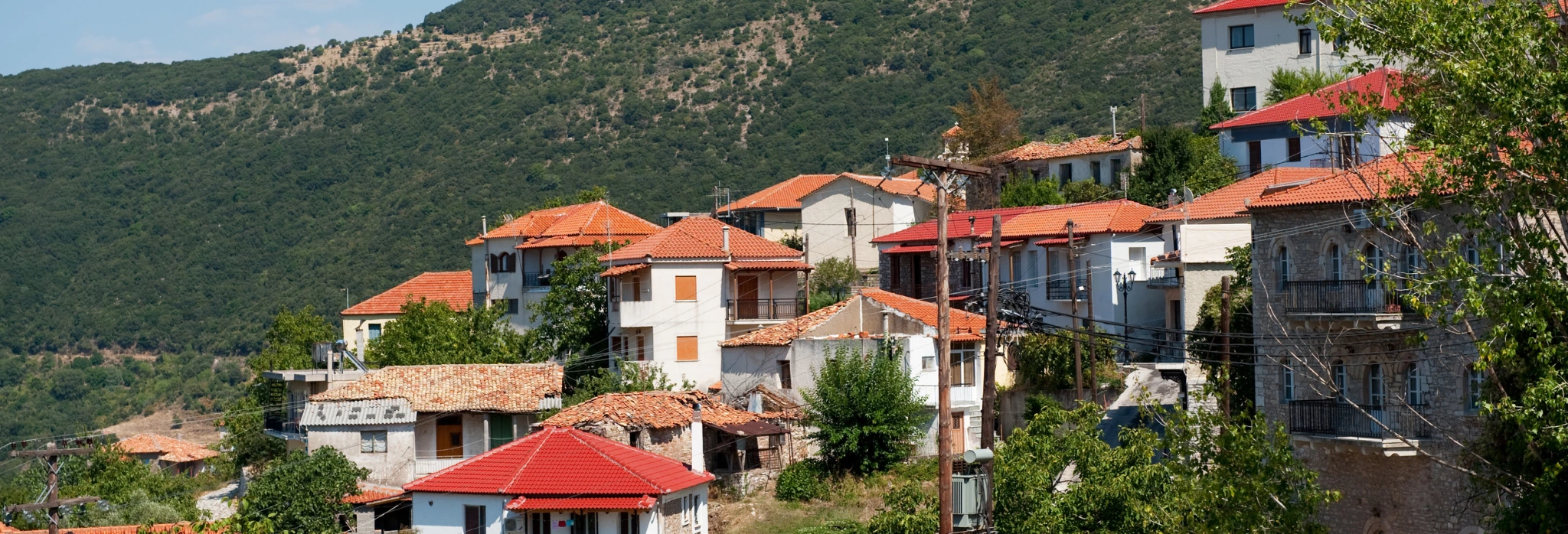 Σπίτια σε ορεινό χωριό.