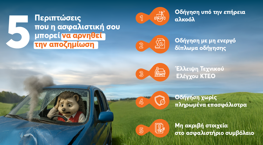 Οι 5 περιπτώσεις που η ασφαλιστική μπορεί να αρνηθεί την καταβολή αποζημίωσης